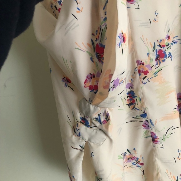 Kimchi Blue Floral Scalloped Kimono open front wrap top XS/S - Picture 4 of 5